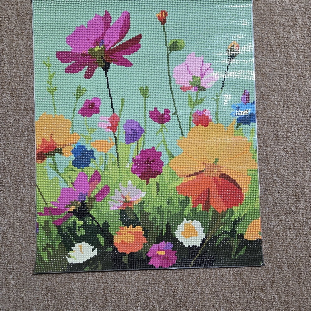 Floral Diamond Wall Art with Vibrant Colors
